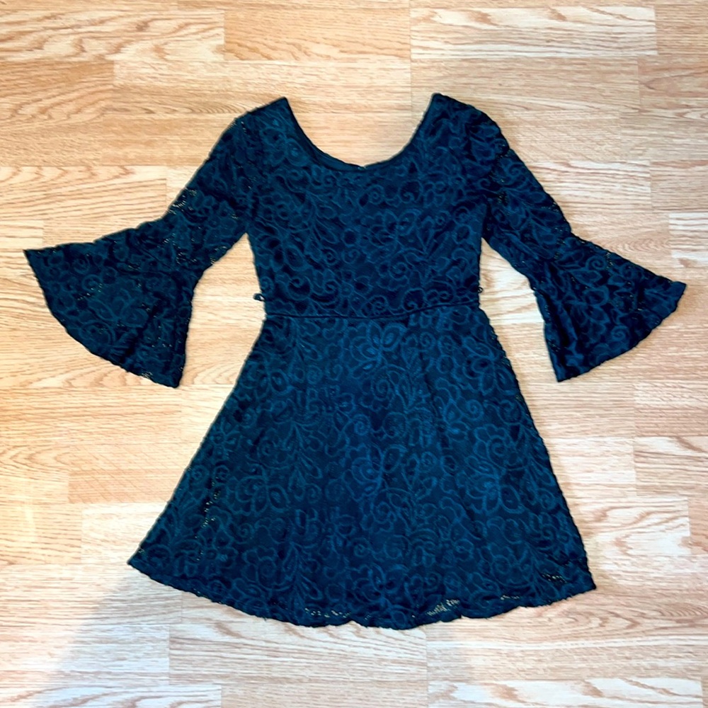 Amy Byer Dark Green Lace Dress Belt Not Included Size 7